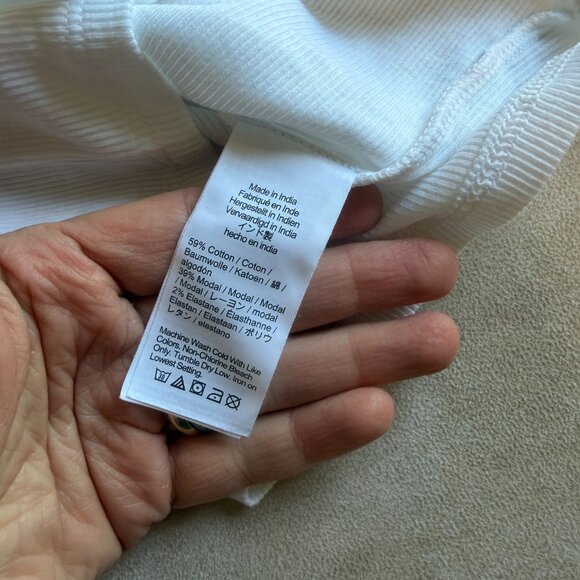 J. Crew Fine rib racerback tank top • size xxs • NWT • CA388 • white - Picture 5 of 9